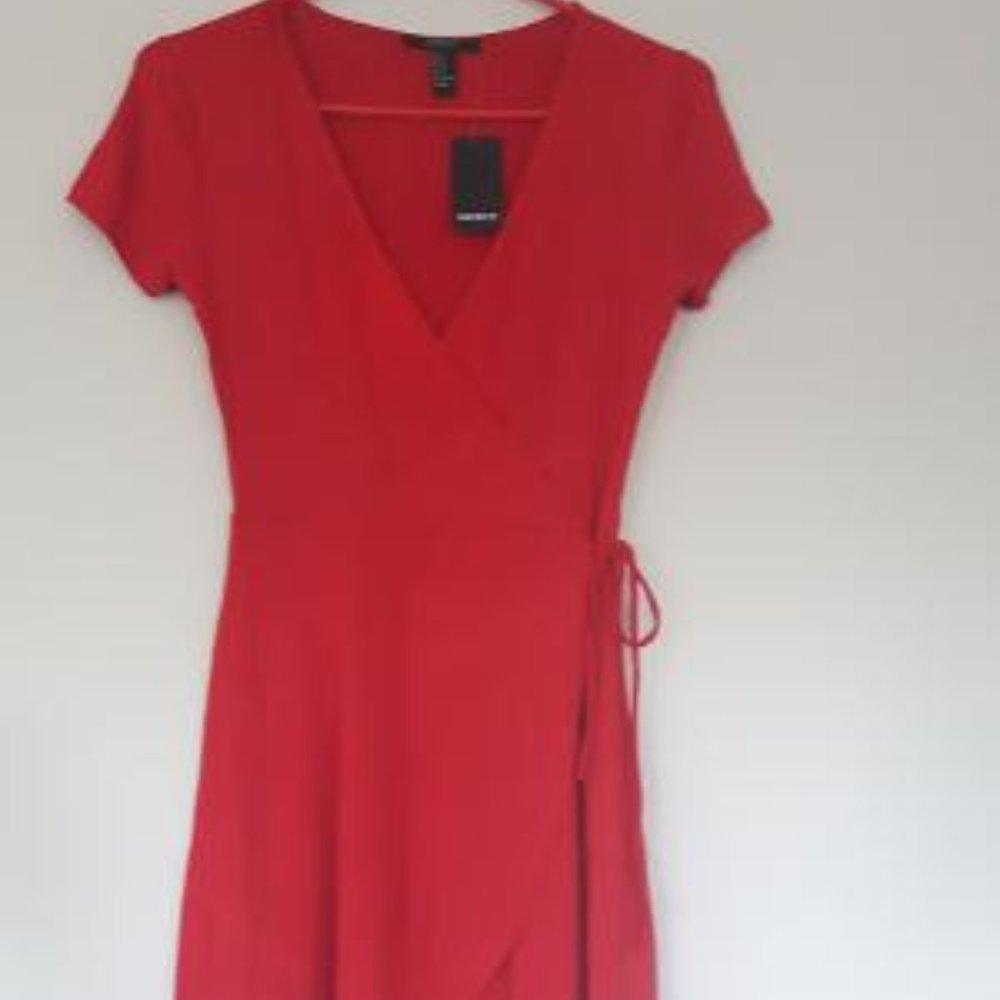 Short Sleeve Red Dress